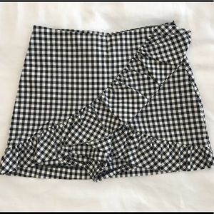Zara Check Skort XS